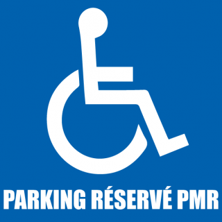 Autocollant PARKING RÉSERVÉ PMR