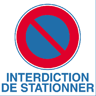 Panneau interdiction de stationner 2 PVC