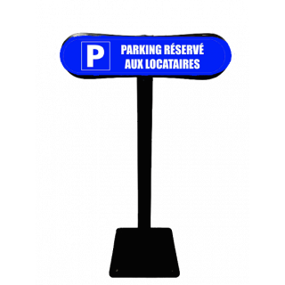 Poteau Com'Park Parking réservé aux locataires