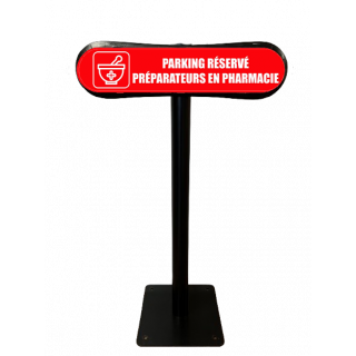 Poteau Com'Park Parking réservé préparateurs en pharmacie
