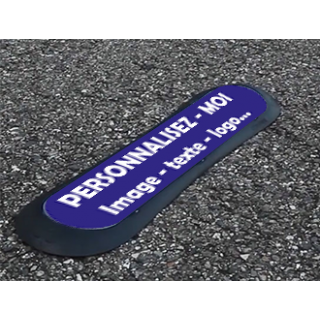 Kit Com'Park + visuel à personnaliser fond violet installé au sol