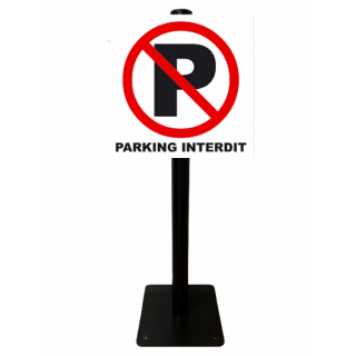 Poteau Parking interdit PVC