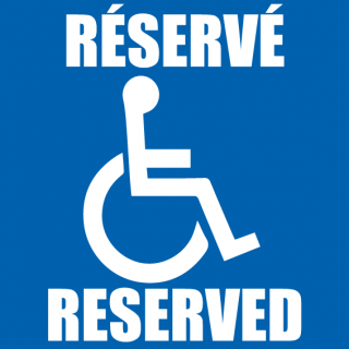 Autocollant PMR Bilingue FR/EN
