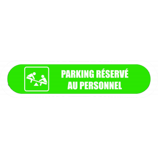 Visuel Com'Park parking réservé au personnel vert (parc)