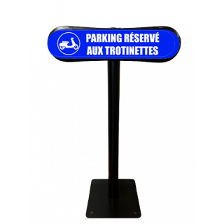 Poteau Com'Park Parking réservé aux trottinettes