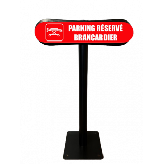 Poteau Com'Park Parking réservé brancardiers