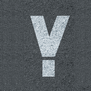 Pochoir Lettre Y – Marquage au sol en PVC