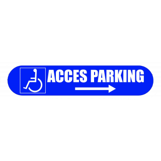 Visuel Com'Park accès parking handicapé droite bleu