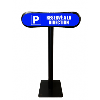 Poteau Com'Park réservé à la direction bleu