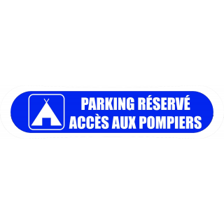 Visuel Com'Park parking réservé accès aux pompiers bleu