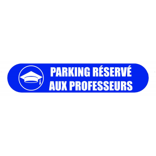 Visuel Com'Park parking réservé aux professeurs bleu