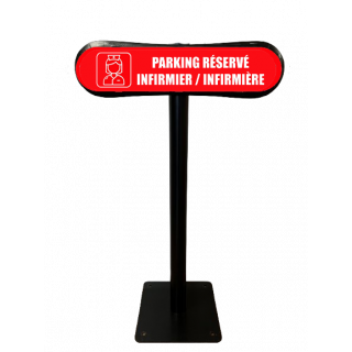 Poteau Com'Park Parking réservé infirmier - infirmière