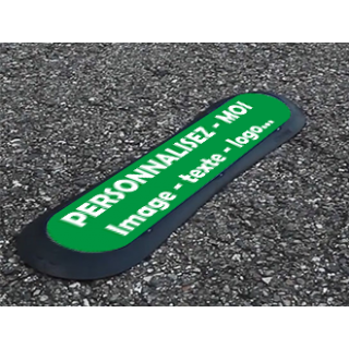 Kit Com'Park + visuel à personnaliser fond vert installé au sol