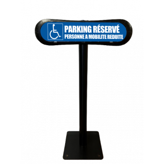 Poteau parking réservé personne à mobilité réduite Com'Park