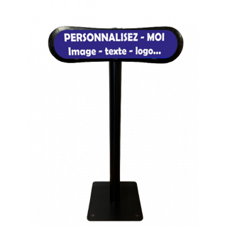 Poteau parking personnalisable fond violet Com'Park