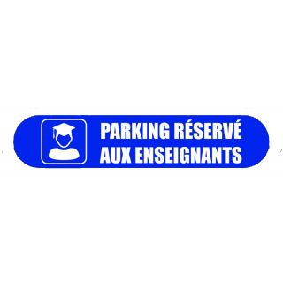 Visuel Com'Park parking réservé aux enseignants bleu
