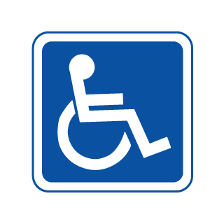 Panneau zone handicapés alu