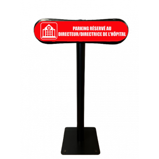 Poteau Com'Park Parking réservé au directeur/directrice de l'hôpital