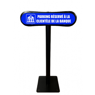 Poteau Com'Park Parking réservé à la clientèle de la banque