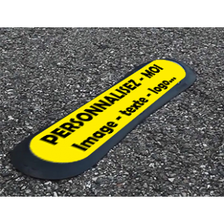 Kit Com'Park + visuel à personnaliser fond jaune posé au sol