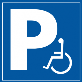 Autocollant parking handicapé picto
