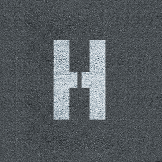 Pochoir Lettre H – Marquage au sol en PVC