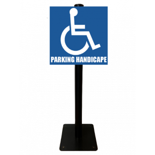 Poteau parking handicapé PVC