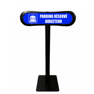 Poteau Com'Park parking réservé directeur bleu