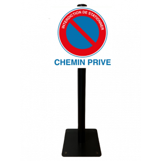 Poteau Parking interdiction de stationner chemin privé