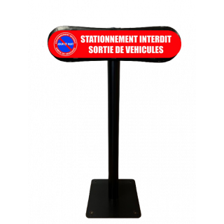 Poteau Parking stationnement interdit sortie de véhicules