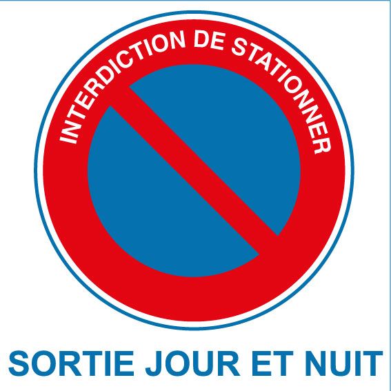 Prière de ne pas stationner emplacement réservé panneau prépercé en