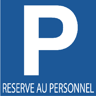 Panneau Parking Réservé Au Personnel alu 3 mm