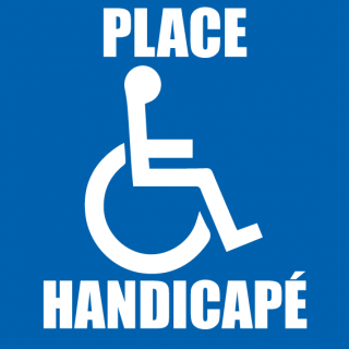 Autocollant PMR + PLACE HANDICAPÉS