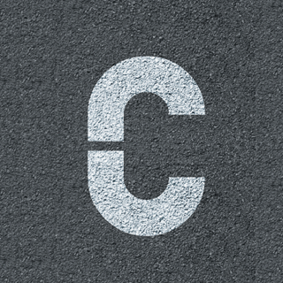 Pochoir Lettre C – Marquage au sol en PVC