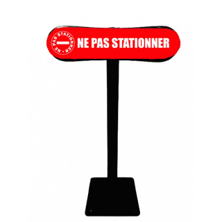 Poteau Parking Com'Park ne pas stationner
