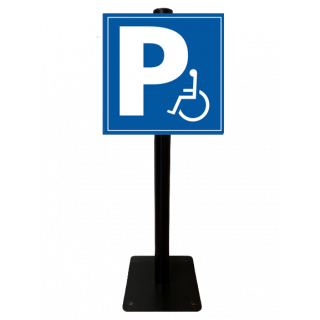 Poteau parking handicapé picto alu