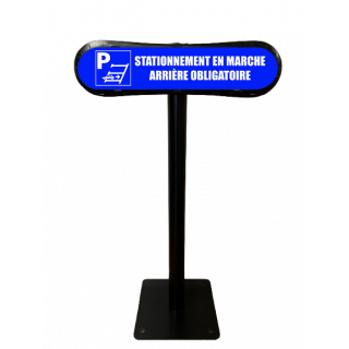 Poteau Parking Stationnement en marche arrière obligatoire