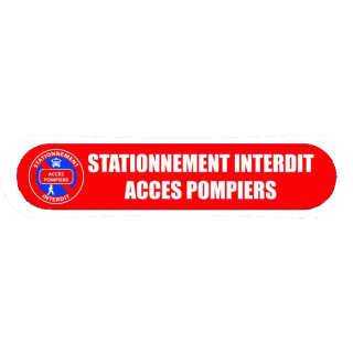 Visuel Com'Park stationnement interdit accès pompiers rouge