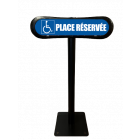Poteau place réservée personne à mobilité réduite Com'Park