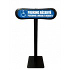 Poteau parking réservé personne à mobilité réduite Com'Park