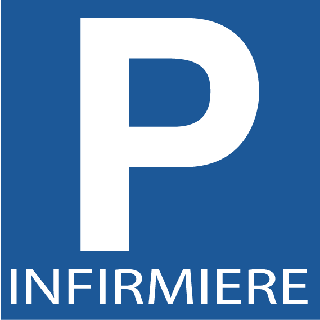 Autocollant Parking Infirmière