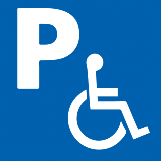 Autocollant PMR + Logo P (Parking)