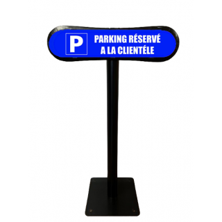 Poteau Compark Parking réservé a la clientèle