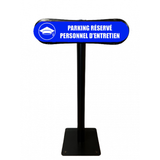 Poteau Com'Park Parking réservé personnel d'entretien