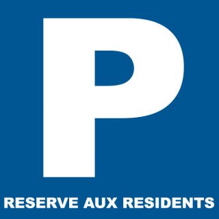 Panneau Parking Réservé Aux Résidents Alu 3 mm