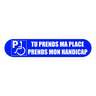Visuel Com'Park Tu prends ma place prends mon handicap bleu