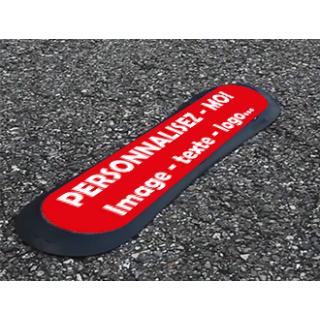 Kit Com'Park + visuel à personnaliser fond rouge posé au sol