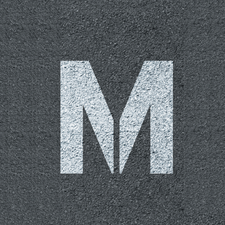 Pochoir Lettre M – Marquage au sol en PVC