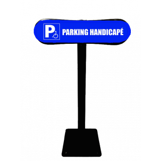 Poteau Com'Park Parking handicapés bleu