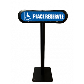Poteau place réservée personne à mobilité réduite Com'Park